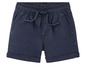 Dunkelblaue kurze Hose mit Gummizug und Kordel