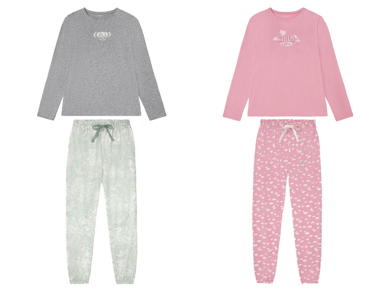 Gehe zu Vollbildansicht: esmara Damen Pyjama, mit Print, mit Baumwolle - Bild 1