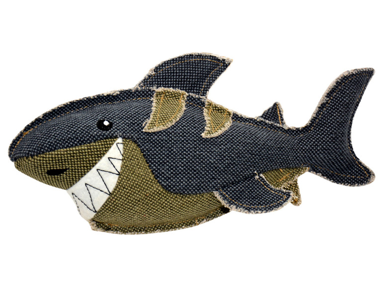 Gehe zu Vollbildansicht: europet bernina Hunde-Kuschelspielzeug »Canvas Hai«, aus robuster Baumwolle - Bild 1
