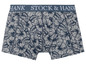 Graue Boxershorts mit Blumenmuster von Stock & Hank.