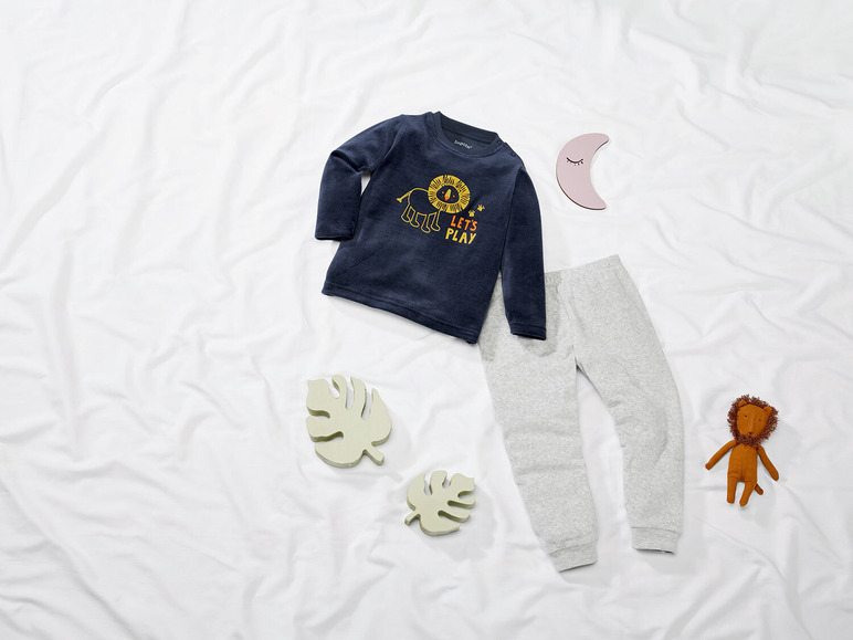 Gehe zu Vollbildansicht: lupilu Kleinkinder Jungen Pyjama Nicki, aus weicher Nicki-Qualität - Bild 23