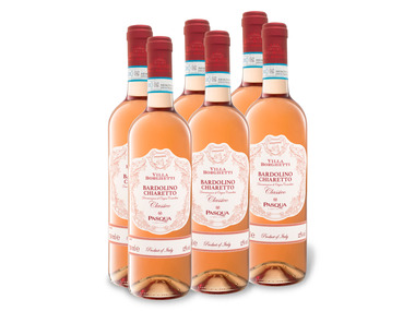 6 x 0,75-l-Flasche Pasqua Villa Borghetti Bardolino Chiaretto Classico DOC trocken, Roséwein