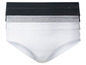Drei Paar weiße, graue und schwarze Slips