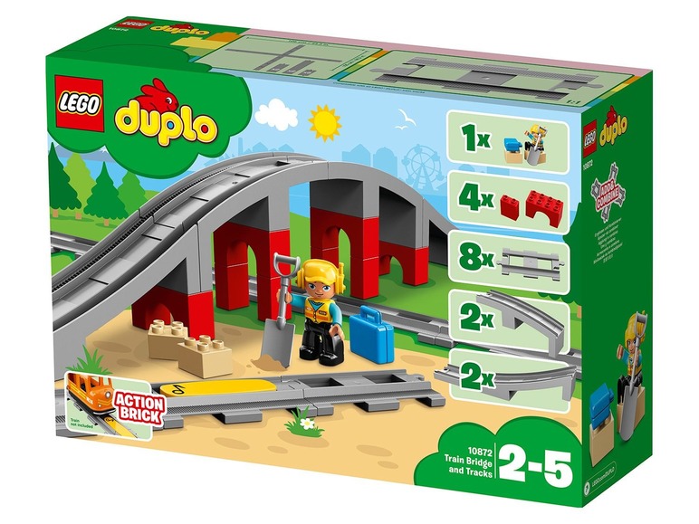 Gehe zu Vollbildansicht: LEGO® DUPLO® 10872 Eisenbahnbrücke und Schienen - Bild 2