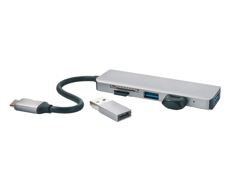 Gehe zu Vollbildansicht: SILVERCREST® USB-Hub 2 fach /Cardreader SD/Micro SD 1 SUHL 2 A - Bild 2