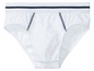 Weiße Unterhose mit blauem Bund