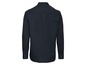 Ein dunkelblaues Hemd mit langen Ärmeln.