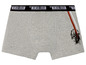 Graue Boxershorts mit The Mandalorian-Motiv.