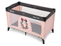Ein rosa Hauck Dream n Play Reisebett mit Minnie Mouse Motiv.