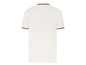 Weißes Poloshirt mit schwarzen Paspeln