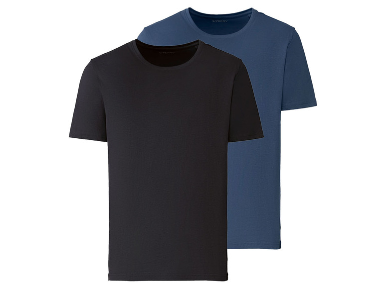 Gehe zu Vollbildansicht: LIVERGY® Herren T-Shirts, 2 Stück, körpernah geschnitten, mit Baumwolle - Bild 8
