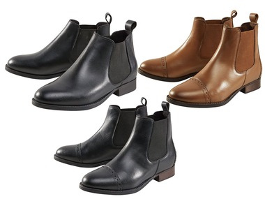 ESMARA® Chelsea-Boots Damen, Leder, elastische Seiteneinsätze, weiche Polsterung