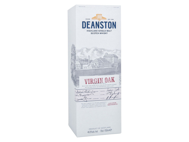 Gehe zu Vollbildansicht: Deanston Virgin Oak Highland Single Malt Scotch Whisky mit Geschenkbox 46,3% Vol - Bild 3