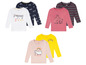 Set mit Kinder-T-Shirts mit Zebra-, Giraffen- und Flusspferd-Motiven.