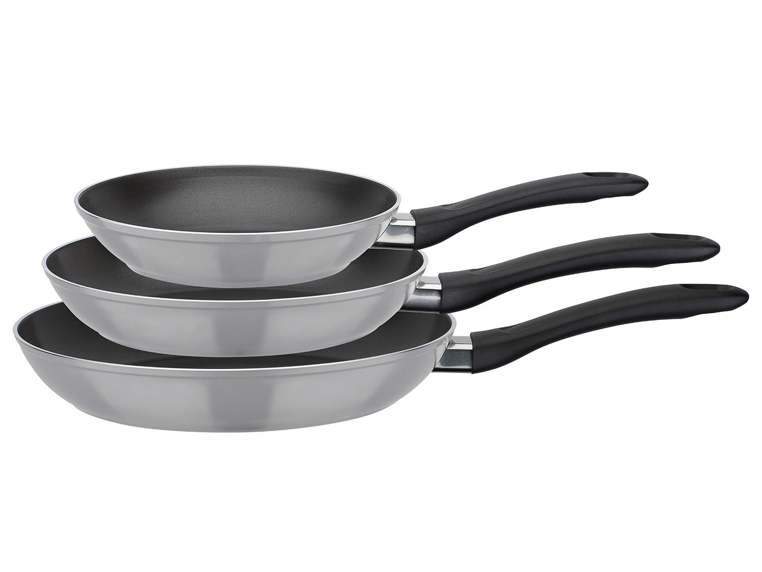 GSW Pfannen-Set Nova 3-tlg 20-24-28 cm  (Grau) | 04005643394352