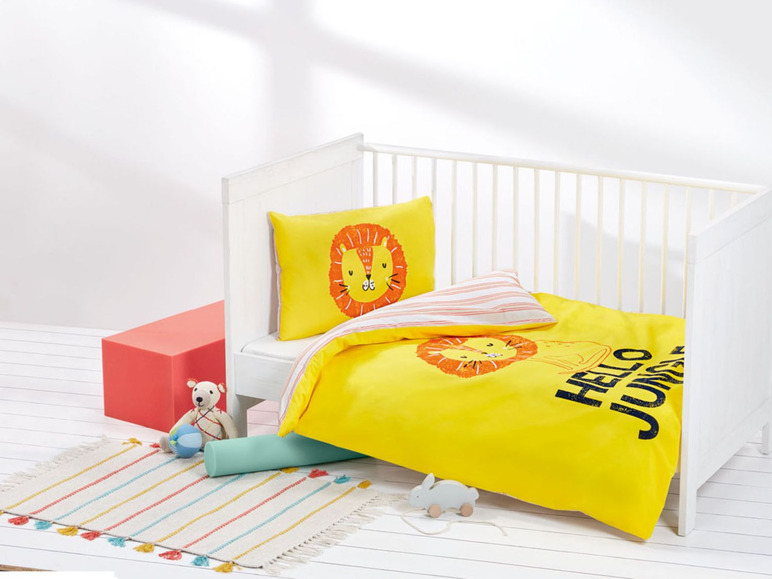 Gehe zu Vollbildansicht: LUPILU® Baby Renforcé Bettwäsche, 135 x 100 cm, einlaufsicher, aus reiner Baumwolle - Bild 3