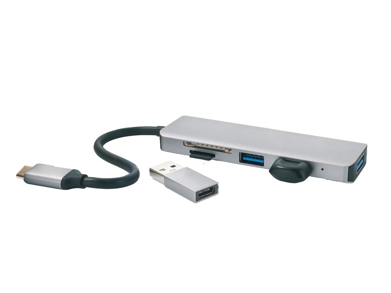 Gehe zu Vollbildansicht: SILVERCREST® USB-Hub 2 fach /Cardreader SD/Micro SD 1 SUHL 2 A - Bild 1