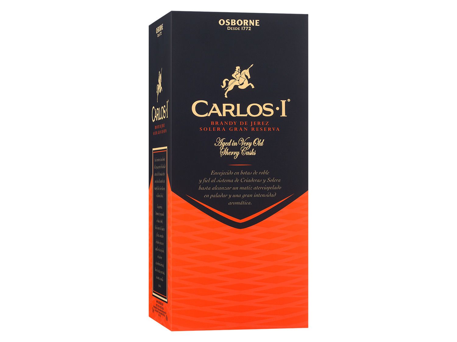 Thumbnail - Osborne Carlos I Brandy de Jerez Solera Gran Reserva Sherry Casks mit Geschenkbox 40% Vol