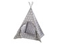 Graues Tipi-Zelt mit weißen Sternen für Kinder.