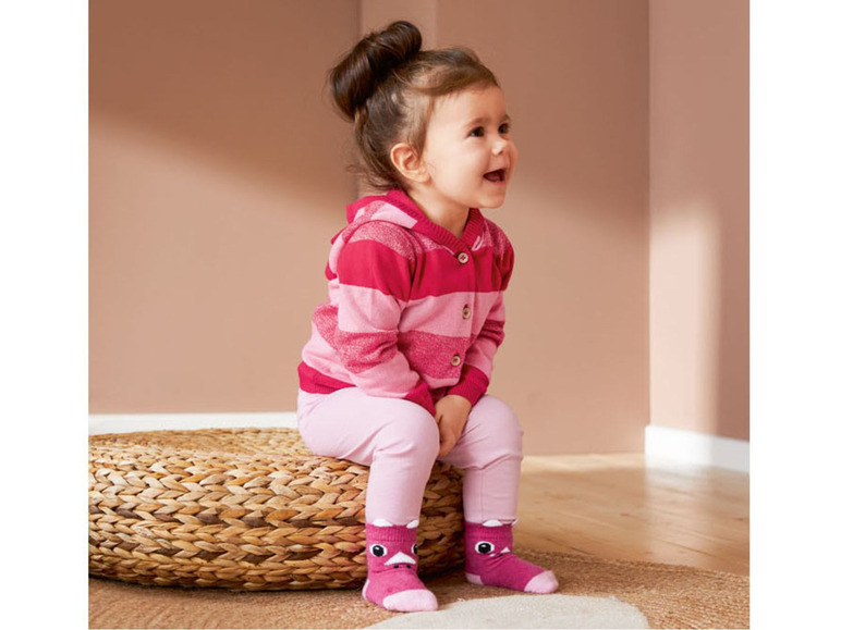 Gehe zu Vollbildansicht: LUPILU® Baby Strickjacke Mädchen, mit Knöpfung - Bild 3