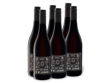 6 x 0,75-l-Flasche Weinpaket Wein by Nett Pinot Noir QbA trocken, Rotwein