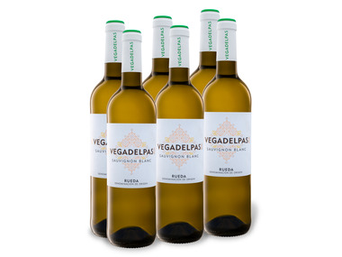 6 x 0,75-l-Flasche Weinpaket Vegadelpas Sauvignon Blanc Rueda DO trocken, Weißwein