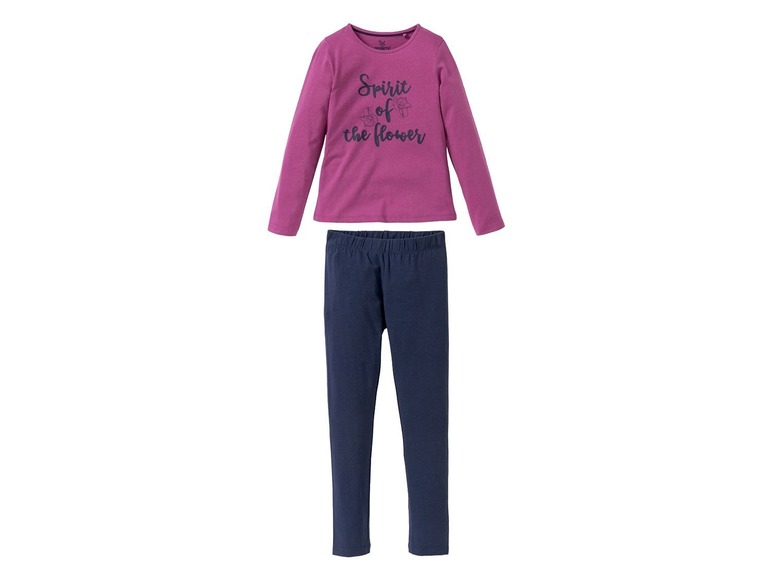 Gehe zu Vollbildansicht: PEPPERTS® Mädchen Schlafanzug, in Single-Jersey-Qualität, enthält Baumwolle - Bild 2