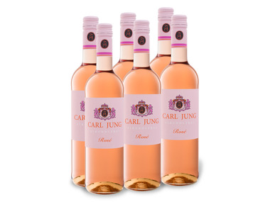6 x 0,75-l-Flasche Weinpaket Carl Jung Rosé, alkoholfreier Roséwein