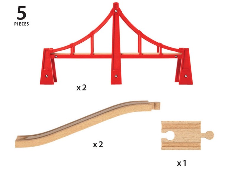 Gehe zu Vollbildansicht: BRIO Hängebrücke, Kinderspielzeug, mit 2 Rampengleisen, ab 3 Jahren - Bild 2