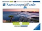 Ravensburger Puzzle mit 1000 Teilen, Panorama von einer Naturlandschaft mit Sonnenuntergang.
