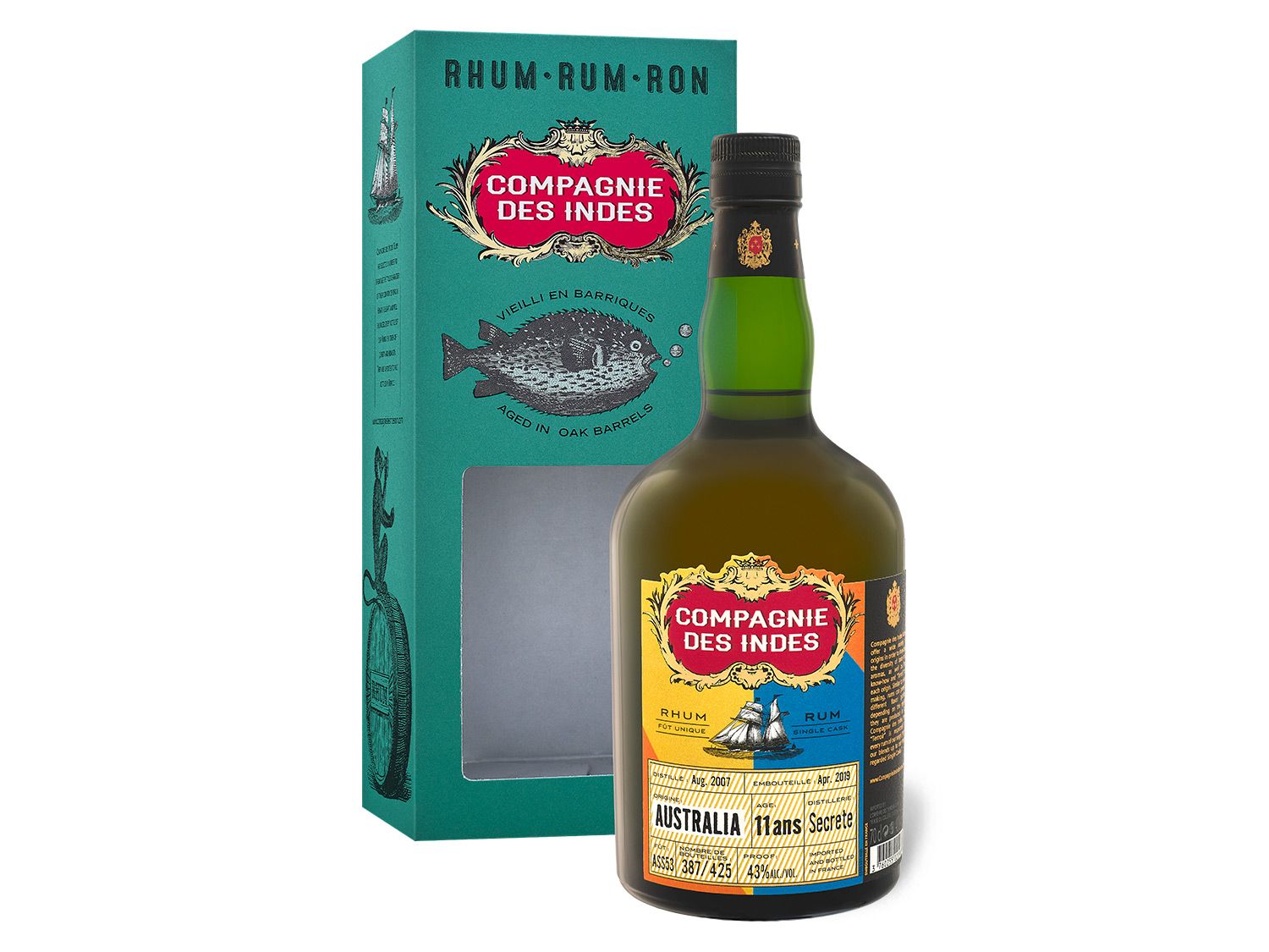Compagnie des Indes Australia Single Cask Rum 11 Jahre 43% Vol | 03760255020983 Compagnie des Indes Australia Single Cask Rum 11 Jahre 43% Vol | 03760255020983