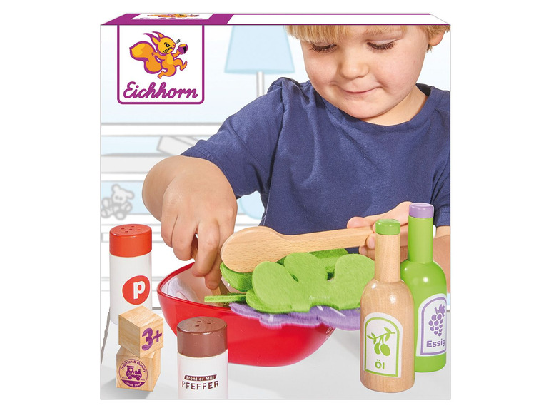 Gehe zu Vollbildansicht: Eichhorn Holz Lebensmittelset, Salat, Kinderspielzeug, ab 3 Jahren - Bild 2