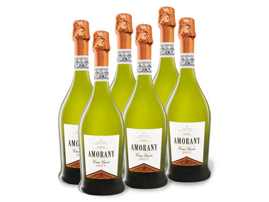 6 x 0,75-l-Flasche Weinpaket Amorany Cava Gran Cuvée brut, Schaumwein
