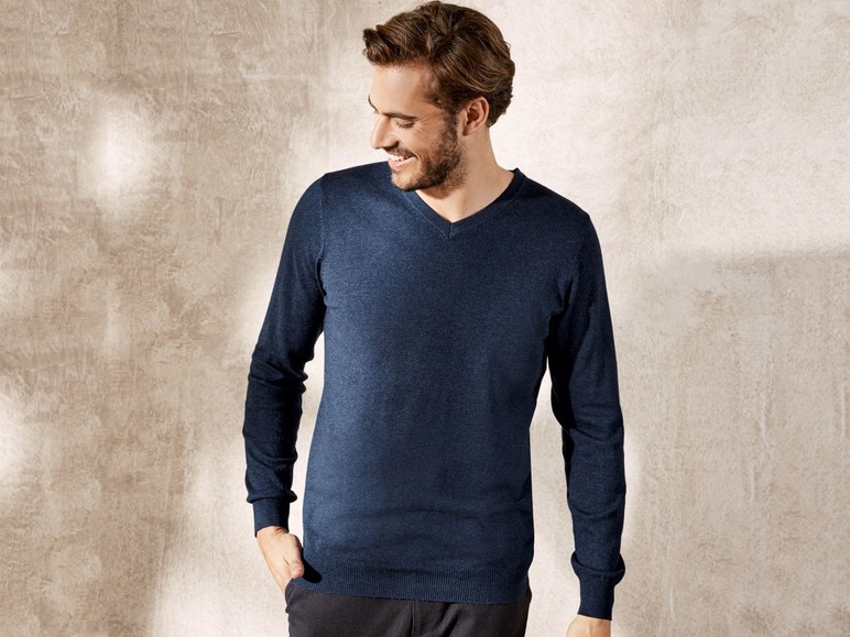 Gehe zu Vollbildansicht: LIVERGY® Herren Feinstrickpullover, aus Baumwolle und Kaschmir - Bild 16