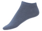 Ein Paar blaue Socken ohne Knöchel.