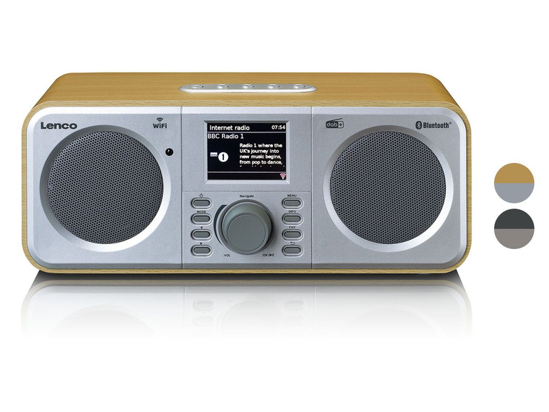 Gehe zu Vollbildansicht: Lenco DIR-140 Internet-Radio mit DAB+/FM-Radio und Bluetooth - Bild 1