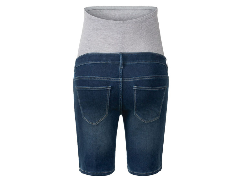 Gehe zu Vollbildansicht: esmara® Damen Umstands-Jeansshort mit elastischem Bauchband - Bild 3