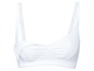Weißer Still-BH mit Hakenverschluss.
