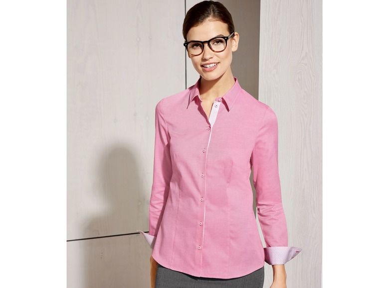 Gehe zu Vollbildansicht: ESMARA® Bluse, mit Wendler-Einlagen für Kragen und Manschetten, aus reiner Baumwolle - Bild 16
