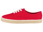Rote Canvas-Sneaker mit Espadrillesohlen.
