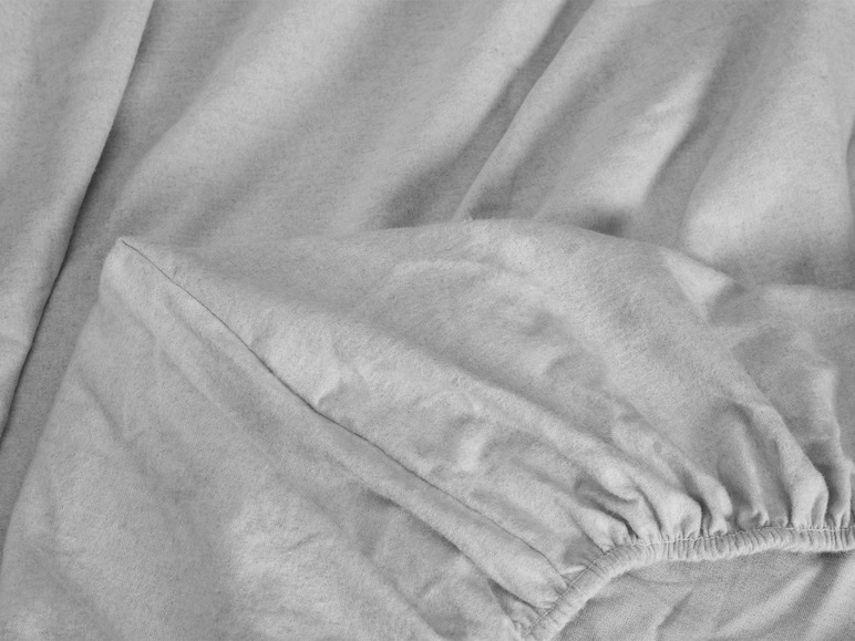 Gehe zu Vollbildansicht: Castell Melange Spannbettlaken Biber, aus reiner Baumwolle, einlaufsicher, hautsympathisch - Bild 12