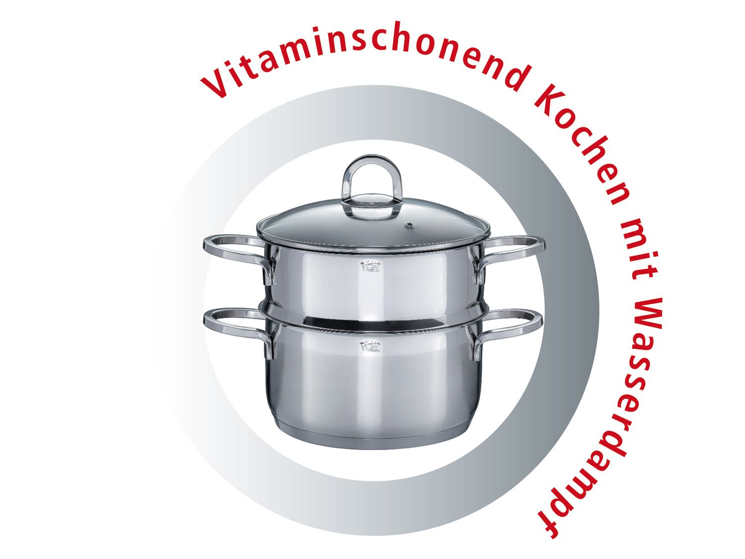 Thumbnail - GSW Kochtopf-Set Alara, 14-teilig, Edelstahl, Kapselboden