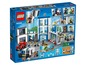 LEGO City Polizeistation mit Polizeiautos und Minifiguren.