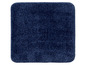 Ein dunkelblauer Frottee-Badeteppich.