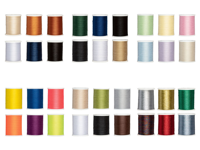 Go to full screen view: CRELANDO® sewing thread set, 6 bobbins - Image 1