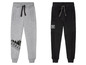 Zwei Jogginghosen für Jungen, eine graue mit 'Urban Apparel' und eine schwarze mit 'Renovate Original'.
