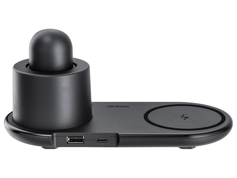 Gehe zu Vollbildansicht: TRONIC 3 in 1 Ladegerät - Mit Apple Watch Halter und USB-A Port - Bild 3