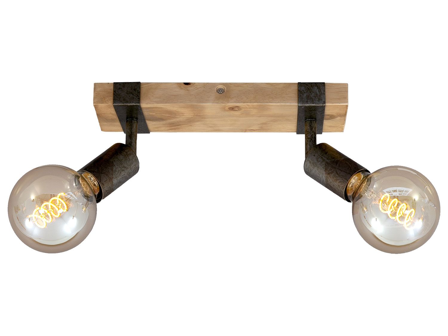 Briloner Wand- Deckenleuchte Vintage Holz, verschiedene Ausführungen (2er Spot) | 04002707386445