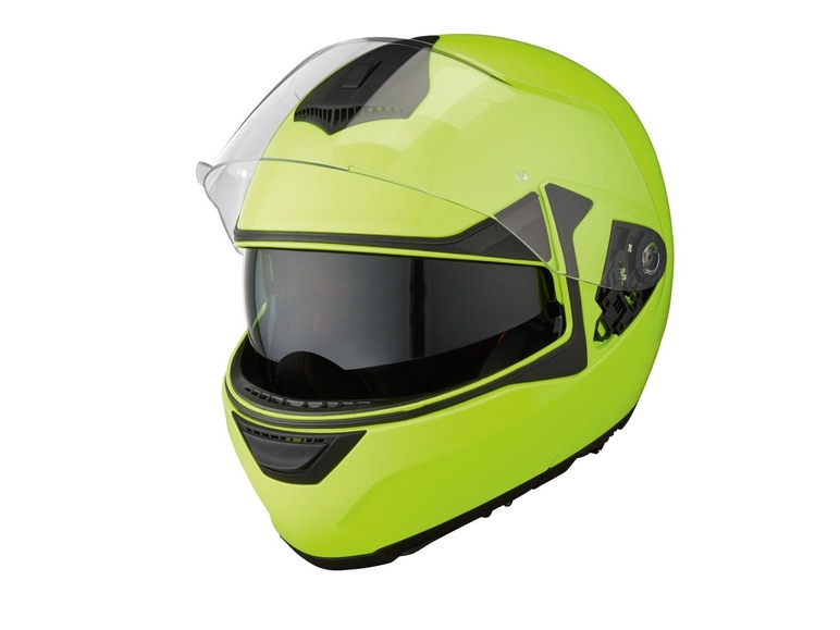 Gehe zu Vollbildansicht: CRIVIT® Klapphelm »High Visibility«, Kopfumfang 59-60 cm , Einhand-Bediensystem - Bild 1