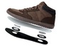 Braune Sneakers mit herausnehmbaren Einlegesohlen.